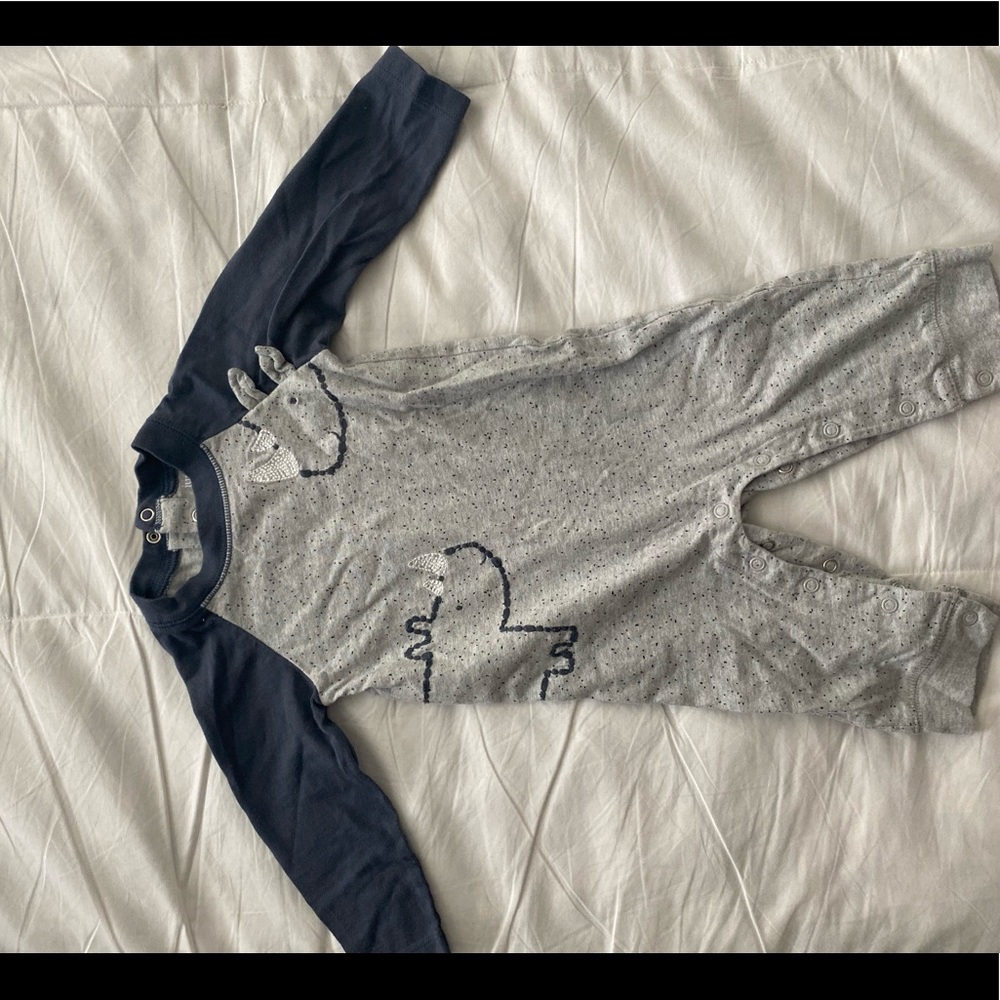 Just one you 9m onesie with rhino design